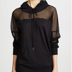 Onzie Mesh hoodie in black.